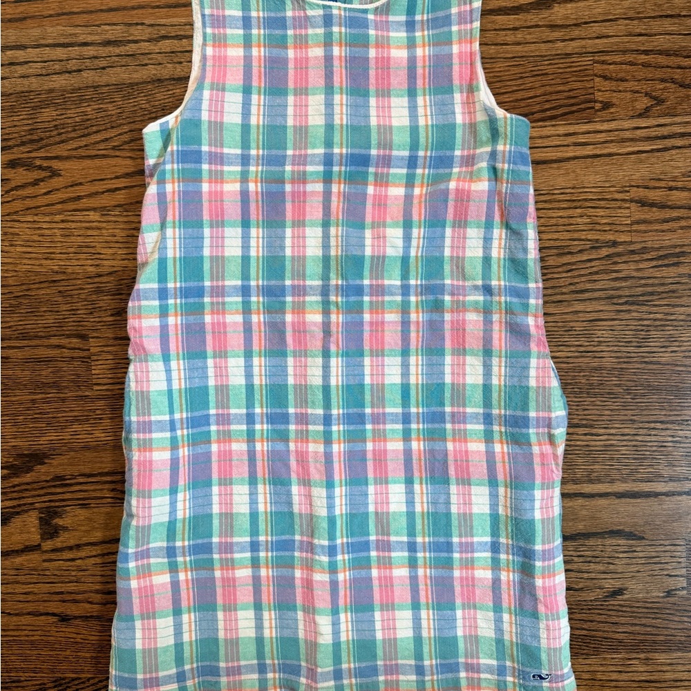 Vineyard Vines Pink and Blue Plaid Kids Dress